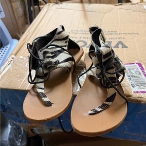 Stylish Zebra Print Sandals